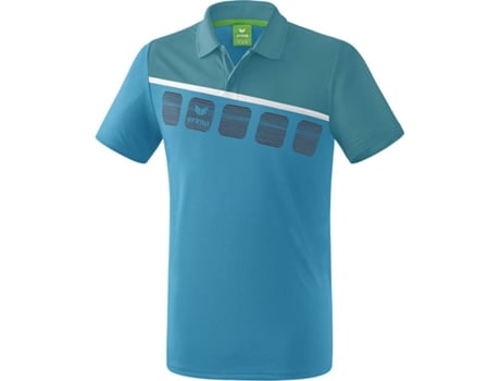 Polo para Hombre ERIMA 5-C Azul, Blanco para Multideportes (S)