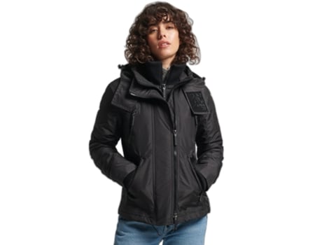 Abrigo Impermeable para Mujer SUPERDRY (XS - Poliéster - Negro)