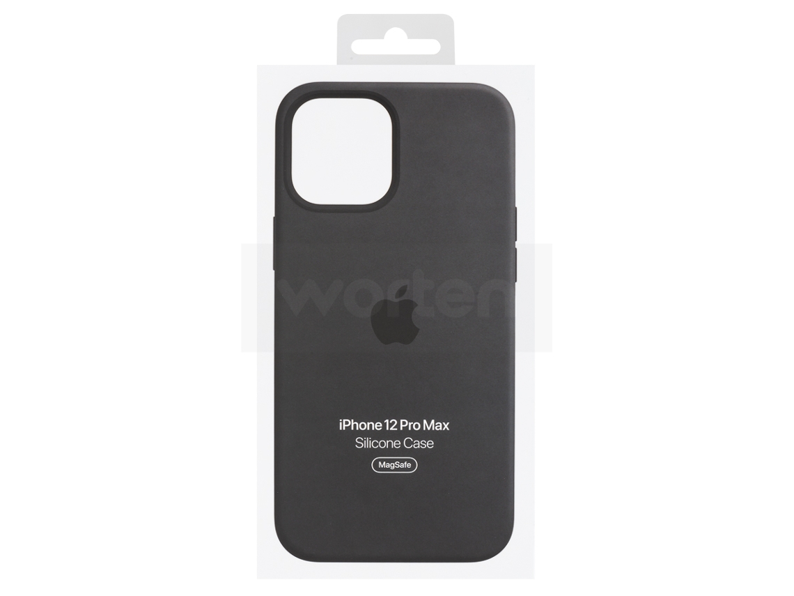 Funda iPhone 12 Pro Max silicona logo negra