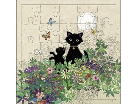 Tarjeta puzzle gatito de jardín KIUB Bug Art