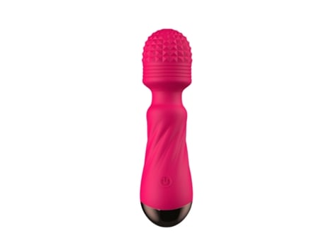 Mini vibrador de masaje recargable por USB con 12 frecuencias para mujeres (rosa roja) VEANXIN