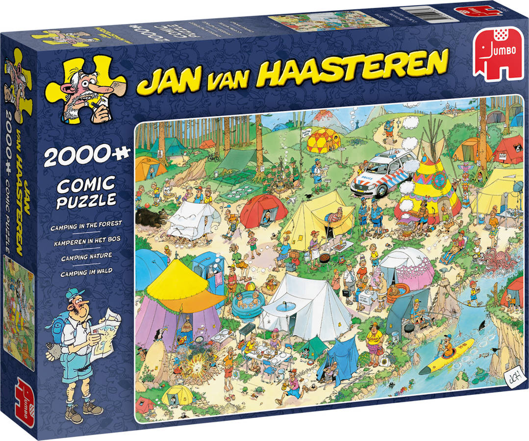 Puzzle JUMBO Camping in the Forest (2000 Piezas)