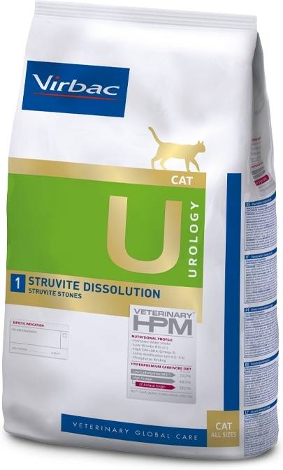 2x3kg Virbac U1 veterinary hpm urology struvite dissolution para gatos pienso dieta veterinaria 3kg struvitedis.3kg 00869 3000