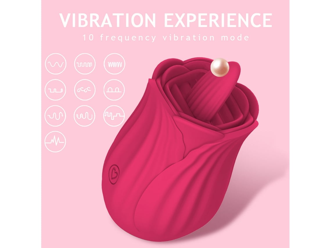 Mini rosa vibrador para lamer la lengua para mujer (rojo) ENZONS | Worten.es