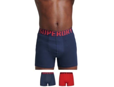 Juego de Boxers para Hombre SUPERDRY (Algodón - S - Azul)