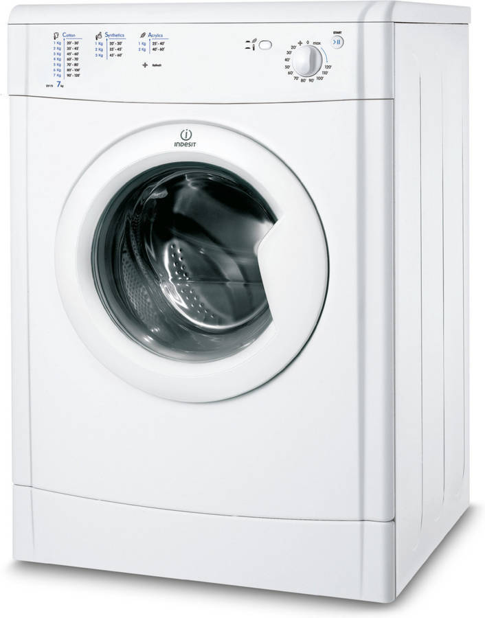 Secadora INDESIT IDV 75 (7 kg - Evacuación - Blanco)