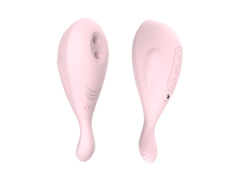 Vibrador de masaje de succión doble de 8 frecuencias de vibración de 5 frecuencias para mujeres (rosa) VEANXIN