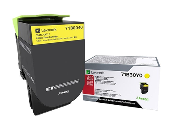 Tóner LEXMARK 71B0040 Amarillo