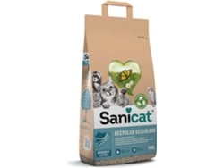 Arena Aglomerante en Pellets para Gato SANICAT Celulose Reciclada (10 L)