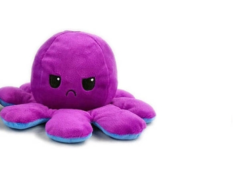 Peluche AEA Pulpo Doble Cara Morado y Azul (Edad Mínima: 3 anos - 20 x 10 cm)