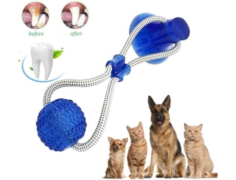 Juguetes para masticar perros con ventosa, nuevo juguete de cuerda para perros multifuncional para molares, limpieza de dientes, mordida - Caucho n...