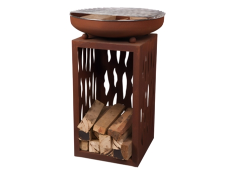 Barbacoa 45Cm Acero Corten Rejilla Cromada Efp58Co