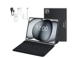 Tablet WUXIAN V62 Teclado Bluetooth Funda Auriculares Bolígrafo (10,1 pulgadas - 64 GB - 4 GB RAM - Wi-Fi-GPS-4G-Negro)