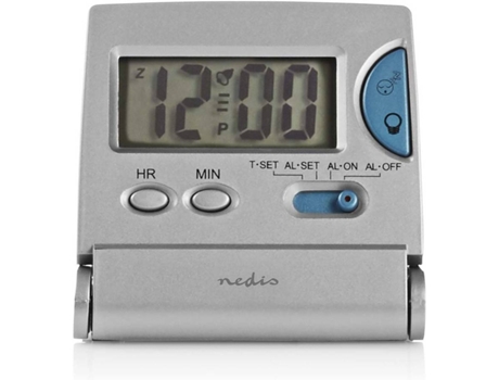 Despertador NEDIS CLDK001SR (Gris - Digital - Función Snooze - Pilas)