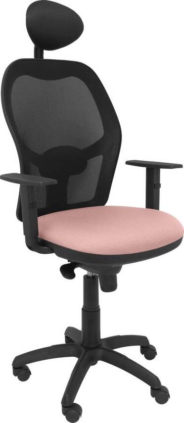 Silla de Escritorio Operativa PYC Jorquera C Rosa N (Brazos Ajustables - Malla)