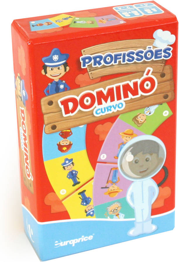 Juego de Dominó EUROPRICE Curvo de Profisiones (Edad Mínima: 3 años - Portugués)