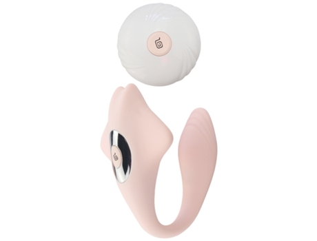 Vibrador de masaje portátil con control remoto inalámbrico de 10 frecuencias para mujeres (rosa) VEANXIN