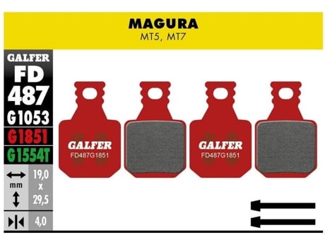 Pastillas de Freno GALFER Advanced Magura Mt5 - Mt7 (Incluye Tornillos)