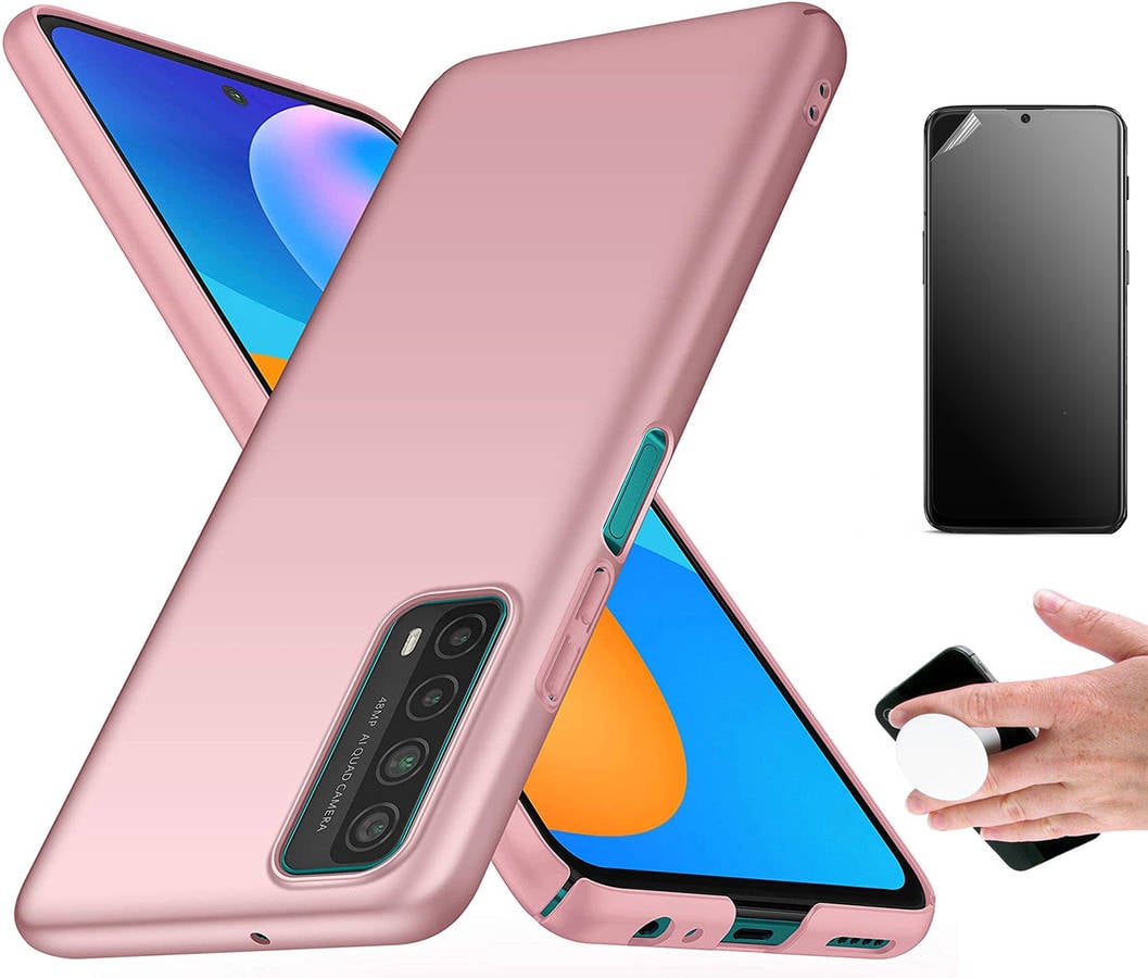 Kit Carcasa Y Protector Oppo Find X3 Lite Antiimpacto Ultimatte Turtleshell Y Popsocket Rosa