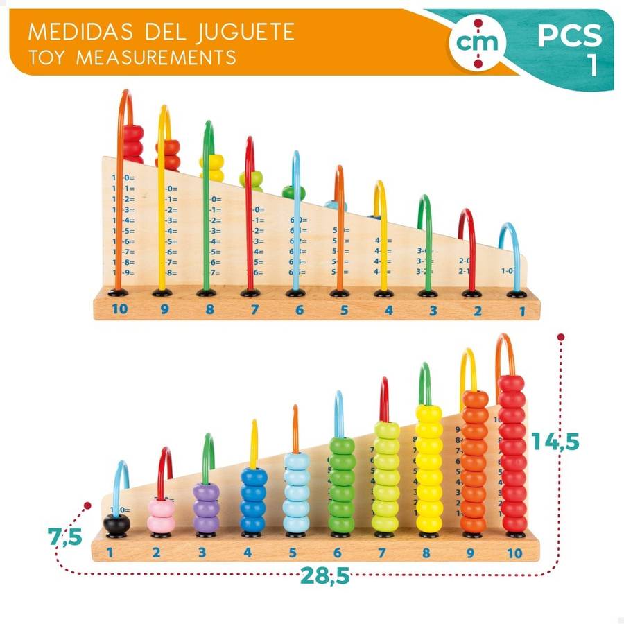 Juego Didáctico WOOMAX Ábaco de madera eduivo