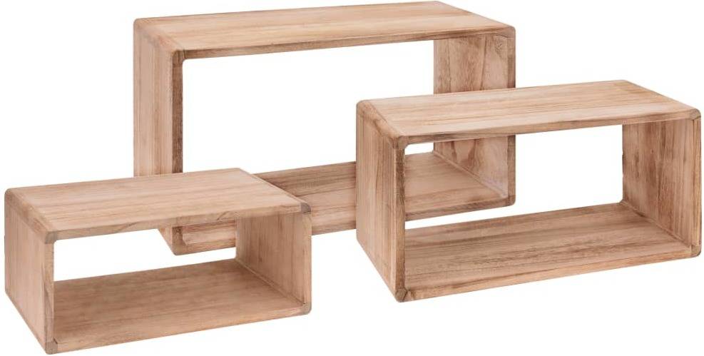 Set De Estantes 3 piezas madera paulownia home&styling conjunto