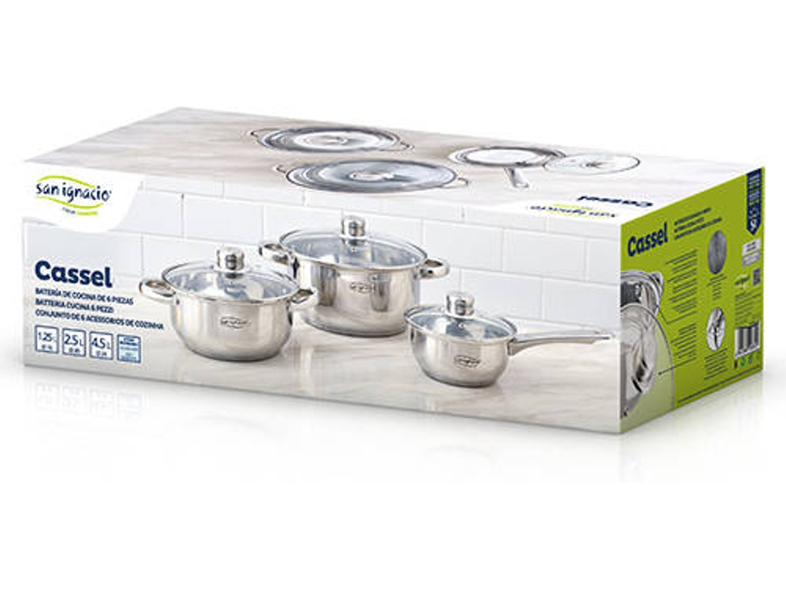 Bateria de cocina 6 piezas Acero Inox