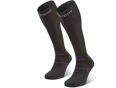 Medias BV SPORT Trek compression evo Hombre (L - Gris)