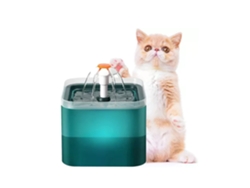 Fuente para Gatos GNCPETS Bebedero Automático Ultra Silencioso con Filtro y Bomba de Agua 2 L con Luz LED