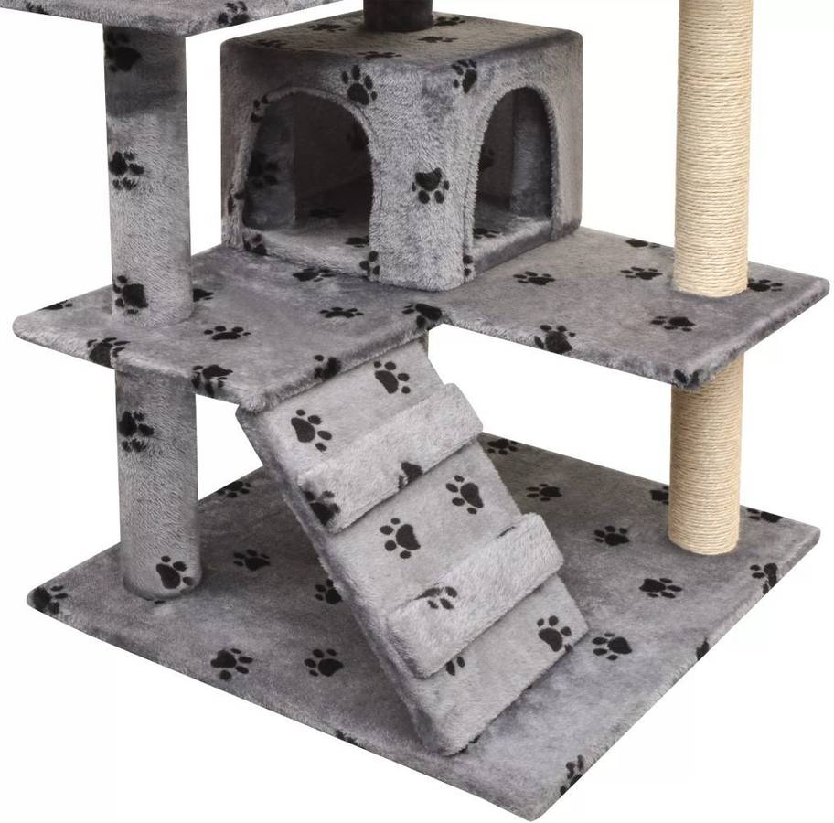 Rascador para Gato Árbol para Gato VIDAXL Con postes Gris Sisal (125 cm)