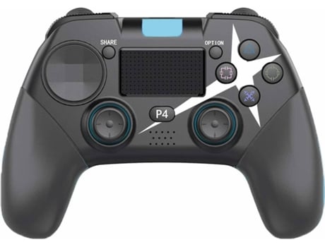 Mando PS4 ENKERS Gamepad (Inalámbrico - Negro)