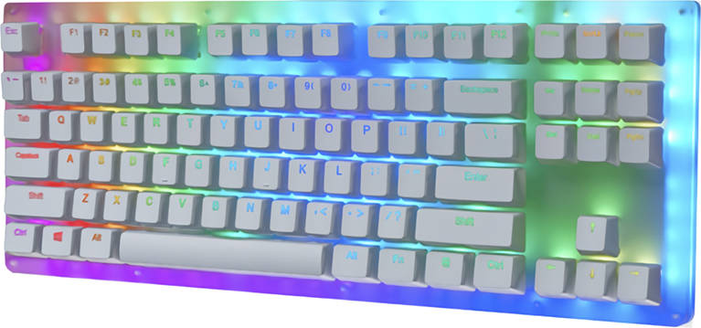 Teclado Gaming WOMIER K87 (Membrana - Inglés - Blanco)