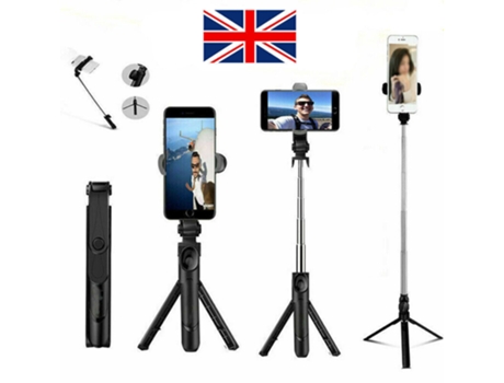 Telescópico Selfie Stick Bluetooth Trípode Monopod Phone Holder Compatible con iPhone Samsung