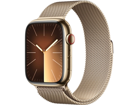 APPLE Watch Series 9 GPS+Cellular 45 mm Acero Inoxidable Oro con Loop Milanesa Oro