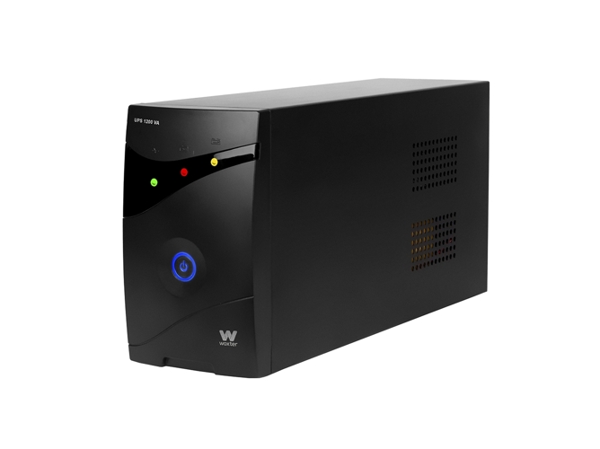 Woxter Ups 1200 va sistema sai de alimentación ininterrumpida 1200va720 watts autonomía aproximativamente 2030 minutos fuente continua 3 tomas schuko enchufes alarma pe26081 1200va 3ac