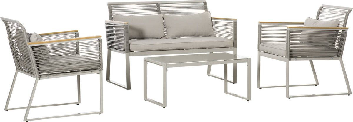 Muebles de Exterior  OUTSUNNY 867-101 (Acero - Gris - 116 x 68,5 x 79 cm)