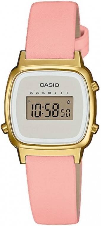 Reloj Digital CASIO Mujer (Piel - Rosa)