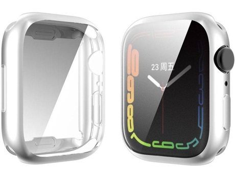 Funda Apple Watch Series 7 45mm HFS-HOUSE con Cristal Temperado (Plateado)