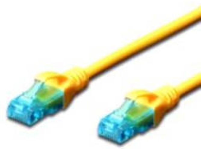 Cable de Red DIGITUS (RJ45 - 25 cm - Amarillo)