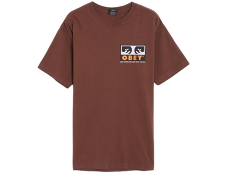 Camiseta de Hombre OBEY Corta Subvert Marrón (X/L)