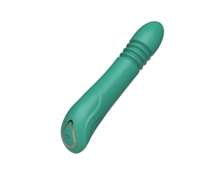 Vibrador telescópico automático con 10 modos de vibración y telescópico de 3 frecuencias (verde) VEANXIN