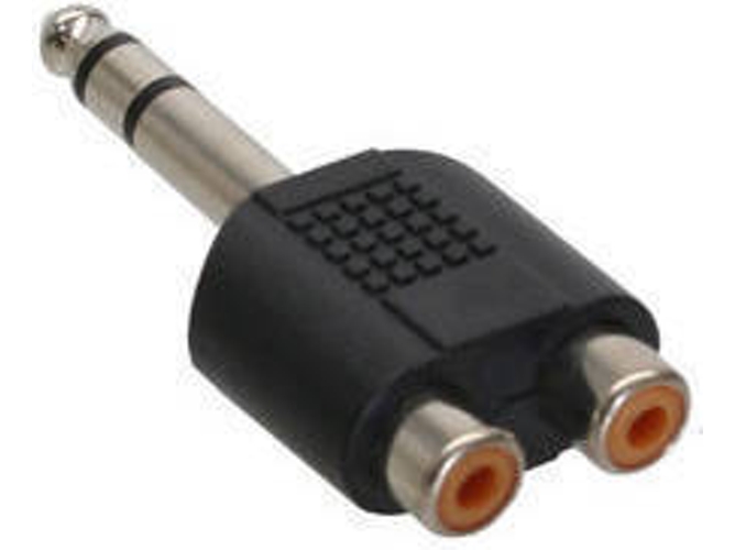 Adaptador INLINE 99323 (RCA - RCA - Negro)