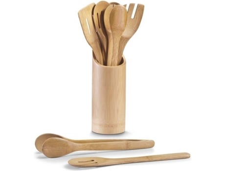 Juego de Accesorios de Cocina ZELLER Bambu (33 x 9 x 9 cm)