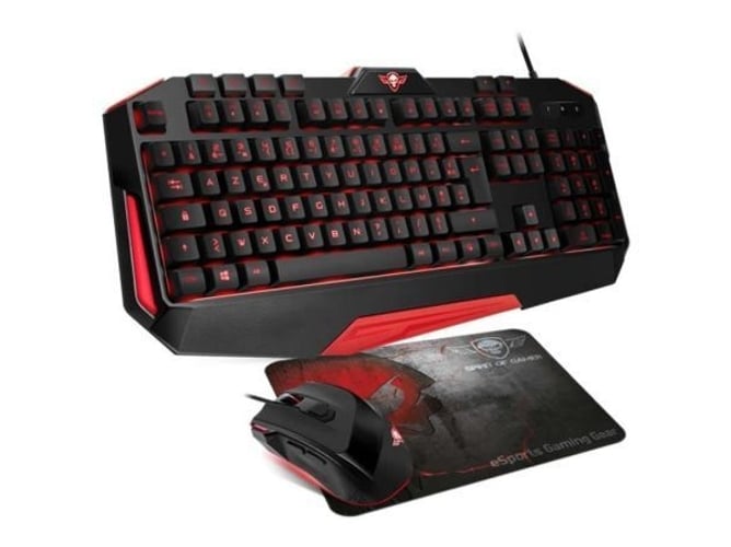 Pack Spirit Of promk3 teclado raton y alfombrilla prok3 retroiluminacion led usb 3in1 gaming