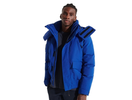 Abrigo SUPERDRY Poliéster Hombre (M - Azul)