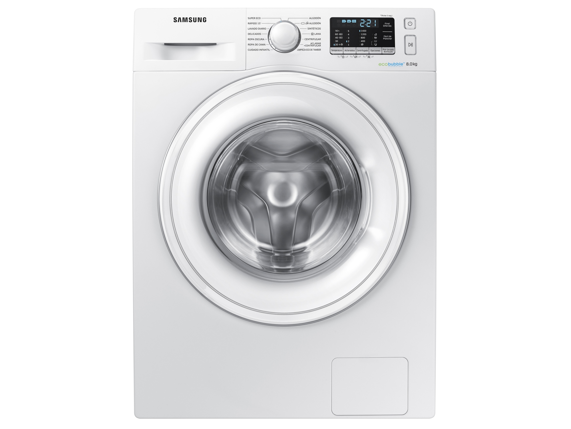 Lavadora SAMSUNG WW80J5555DW/EC (8 kg - 1400 rpm - Blanco)