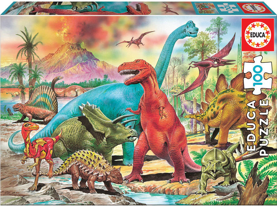 Puzzle EDUCA Junior 100 Dinosaurios (Edad Mínima: 6 Años - 100 Piezas)