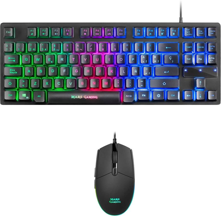 Bundle Gaming MARS GAMING MCPTKLES (Teclado + Ratón)