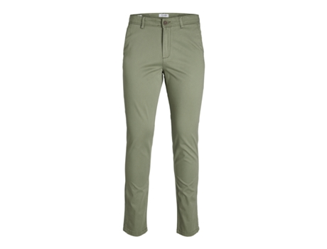 Pantalones para Hombre JACK & JONES (33x32 - Algodón - Verde)