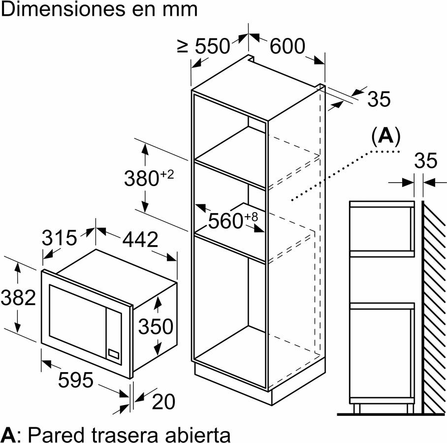 Microondas Integrable BALAY 3CG6142B3 (20 L - Con grill - Blanco)