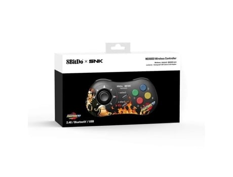 Juego Retrogaming-Kyo Kusanagi Edition: 8Bitdo SNK Neo Geo Style Azultooth Controller - Compatível com Windows PC, Android e Neo Geo Mini